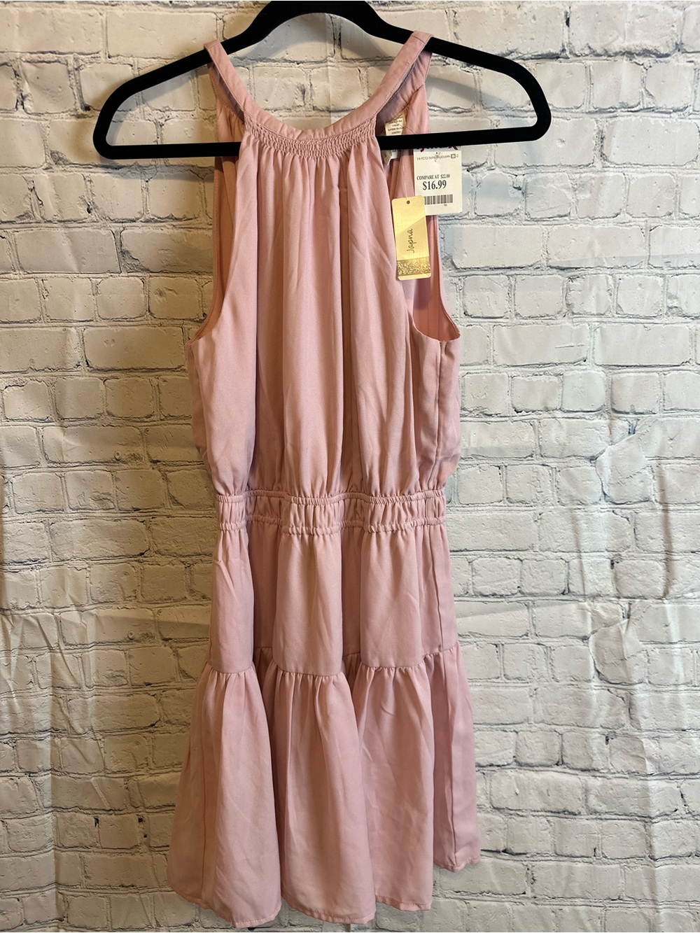 Japna Blush Pink Sleeveless Tiered Sundress